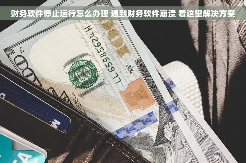 财务软件停止运行怎么办理 遇到财务软件崩溃 看这里解决方案