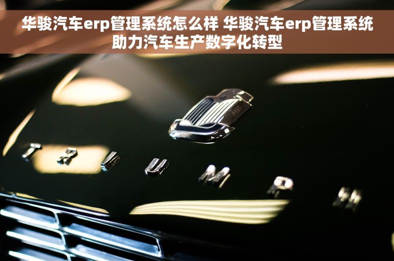 华骏汽车erp管理系统怎么样 华骏汽车erp管理系统助力汽车生产数字化转型