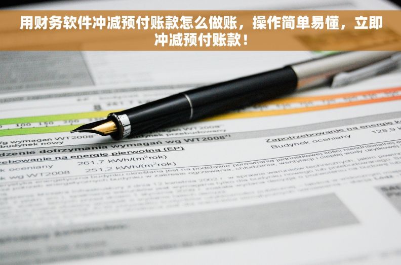 用财务软件冲减预付账款怎么做账，操作简单易懂，立即冲减预付账款！