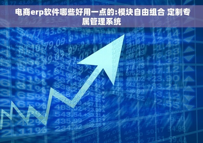  电商erp软件哪些好用一点的:模块自由组合 定制专属管理系统