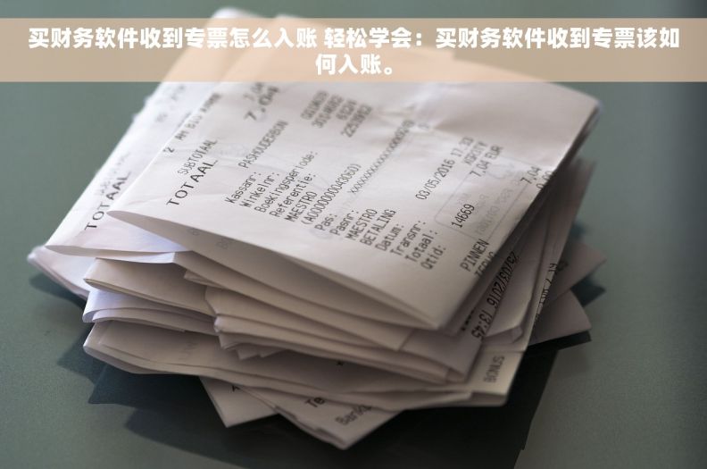 买财务软件收到专票怎么入账 轻松学会：买财务软件收到专票该如何入账。