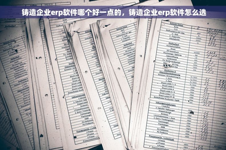  铸造企业erp软件哪个好一点的，铸造企业erp软件怎么选