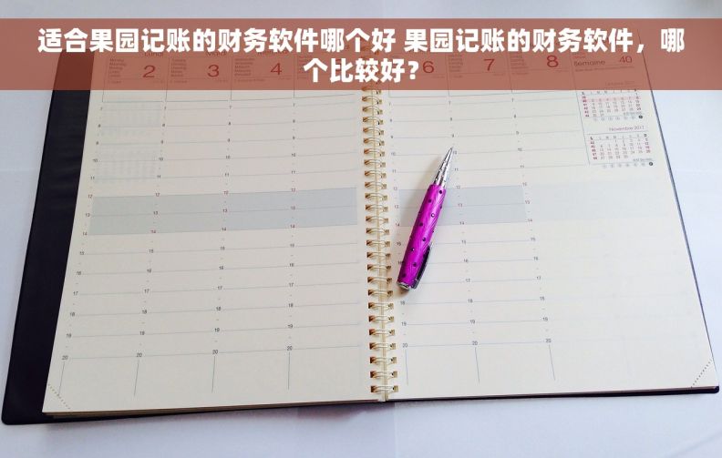 适合果园记账的财务软件哪个好 果园记账的财务软件，哪个比较好？