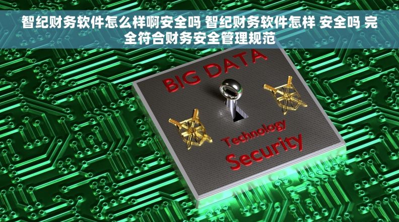 智纪财务软件怎么样啊安全吗 智纪财务软件怎样 安全吗 完全符合财务安全管理规范