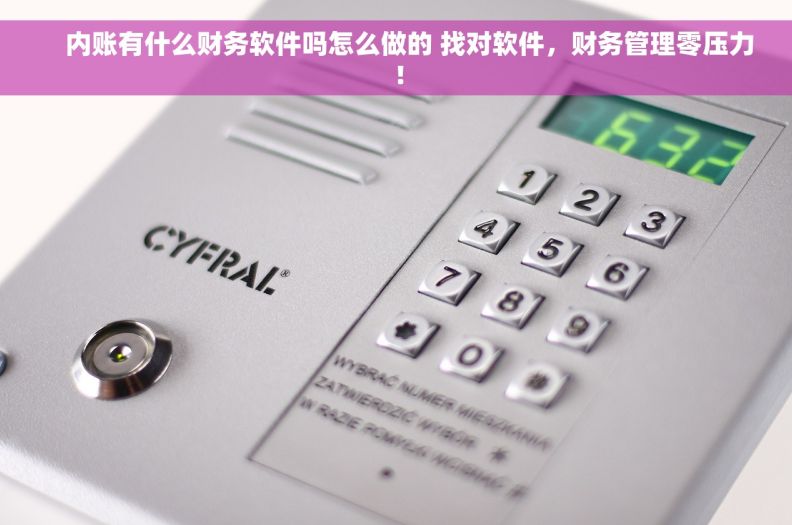     内账有什么财务软件吗怎么做的 找对软件，财务管理零压力！
