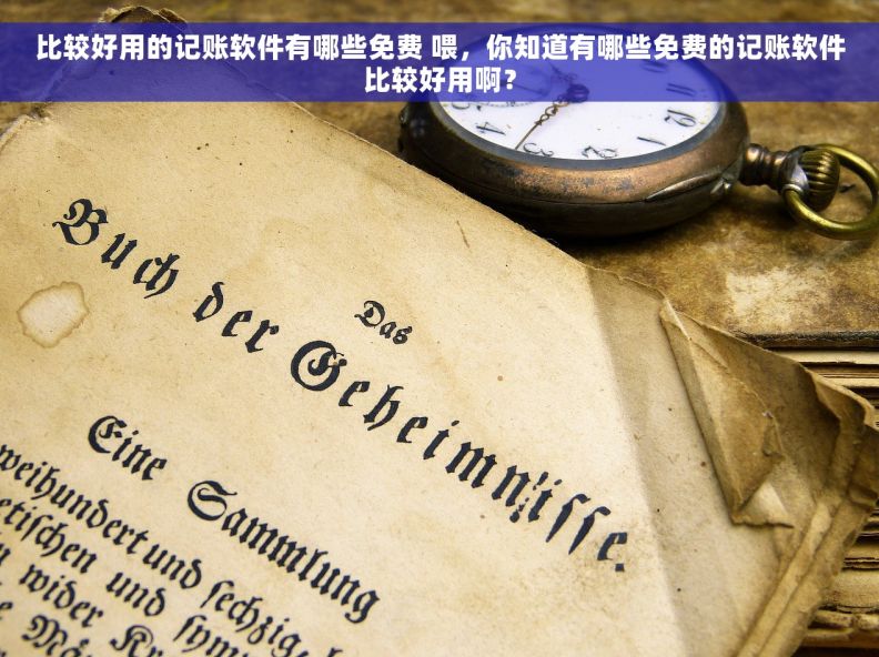 比较好用的记账软件有哪些免费 喂，你知道有哪些免费的记账软件比较好用啊？