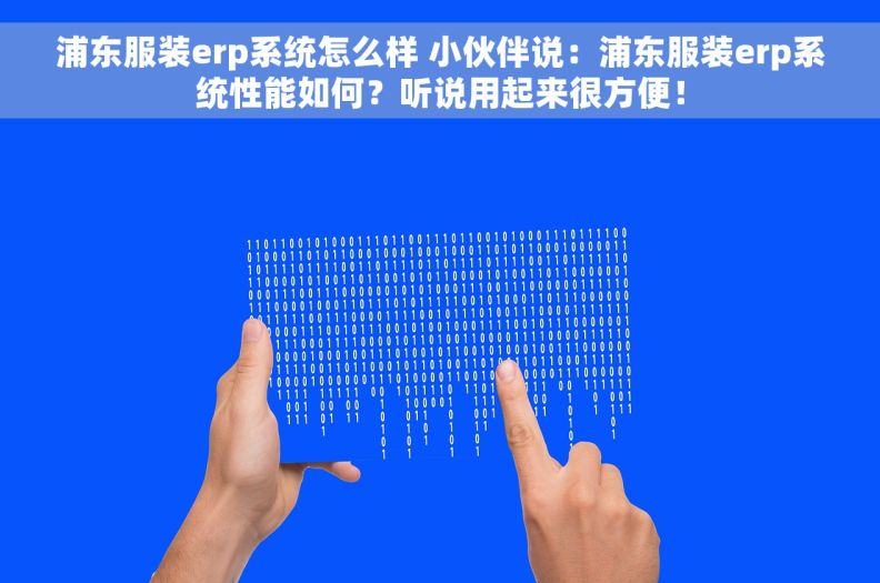 浦东服装erp系统怎么样 小伙伴说：浦东服装erp系统性能如何？听说用起来很方便！
