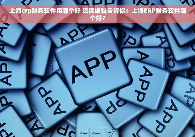 上海erp财务软件用哪个好 资深编辑告诉你：上海ERP财务软件哪个好？
