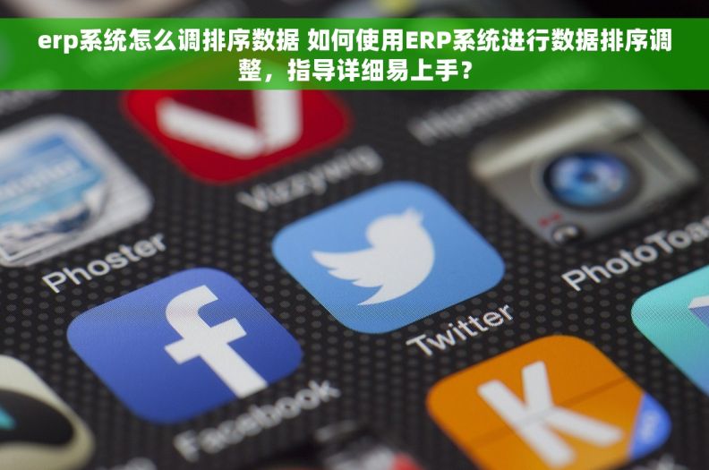 erp系统怎么调排序数据 如何使用ERP系统进行数据排序调整，指导详细易上手？