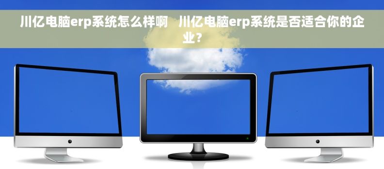 川亿电脑erp系统怎么样啊   川亿电脑erp系统是否适合你的企业？