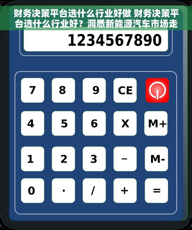 财务决策平台选什么行业好做 财务决策平台选什么行业好？洞悉新能源汽车市场走向