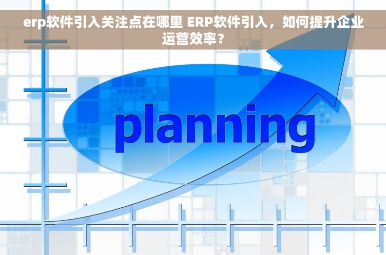 erp软件引入关注点在哪里 ERP软件引入，如何提升企业运营效率？