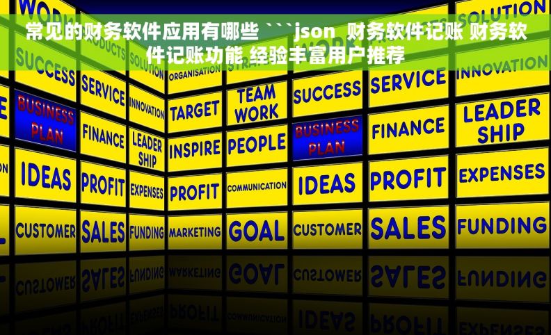 常见的财务软件应用有哪些 ```json  财务软件记账 财务软件记账功能 经验丰富用户推荐