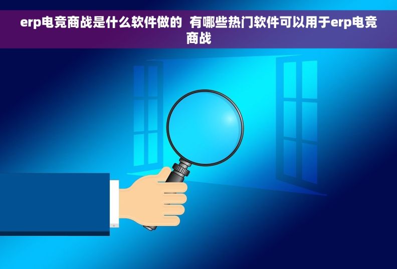erp电竞商战是什么软件做的  有哪些热门软件可以用于erp电竞商战