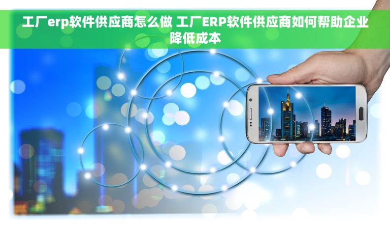 工厂erp软件供应商怎么做 工厂ERP软件供应商如何帮助企业降低成本