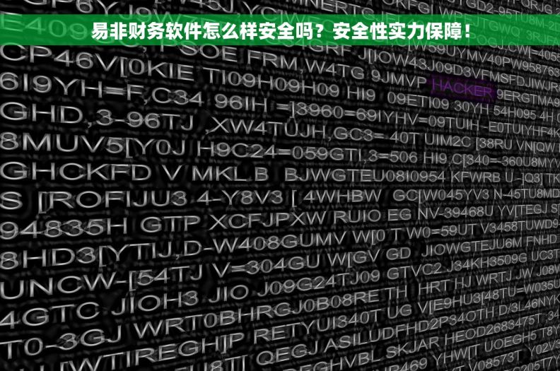 易非财务软件怎么样安全吗？安全性实力保障！