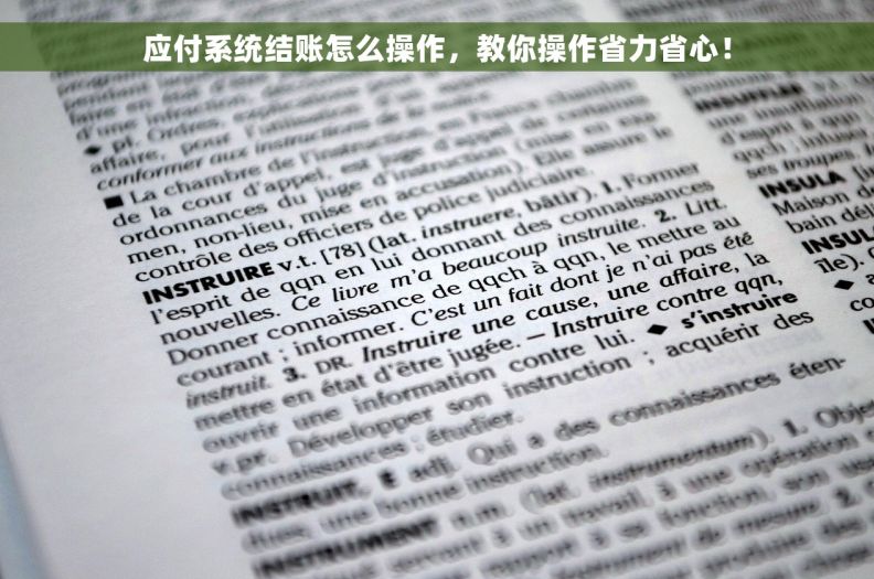 应付系统结账怎么操作，教你操作省力省心！