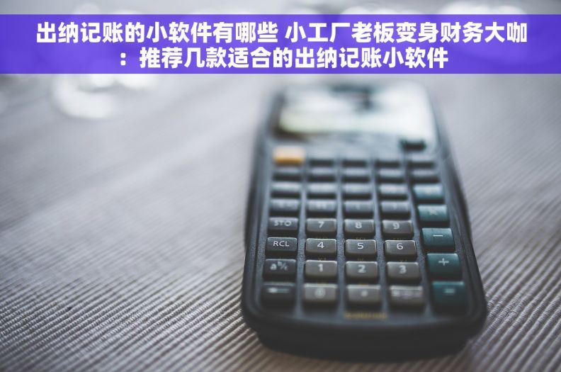 出纳记账的小软件有哪些 小工厂老板变身财务大咖：推荐几款适合的出纳记账小软件