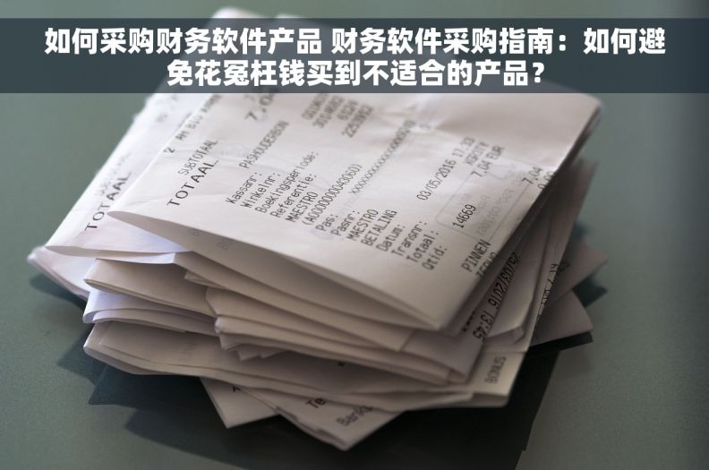 如何采购财务软件产品 财务软件采购指南：如何避免花冤枉钱买到不适合的产品？