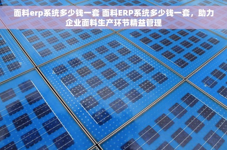 面料erp系统多少钱一套 面料ERP系统多少钱一套，助力企业面料生产环节精益管理
