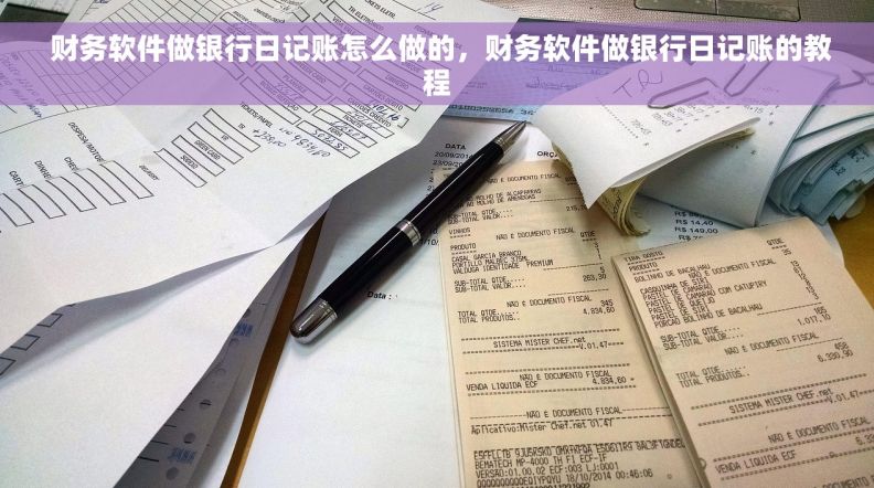  财务软件做银行日记账怎么做的，财务软件做银行日记账的教程