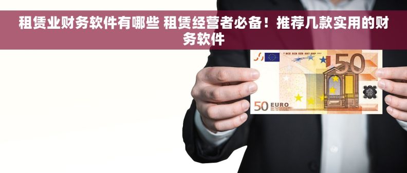 租赁业财务软件有哪些 租赁经营者必备！推荐几款实用的财务软件