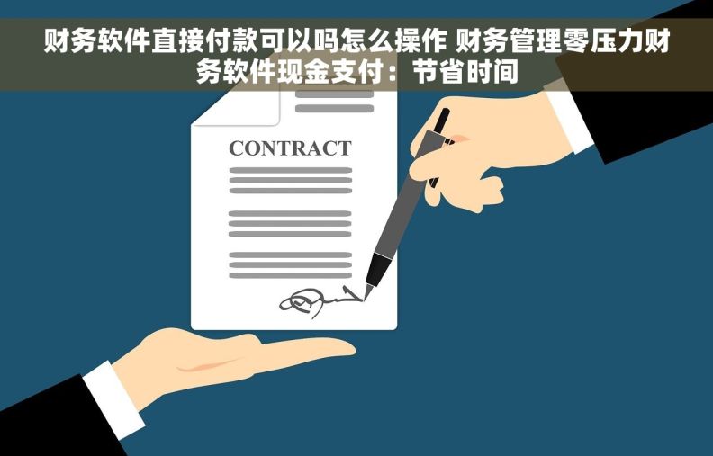 财务软件直接付款可以吗怎么操作 财务管理零压力财务软件现金支付：节省时间