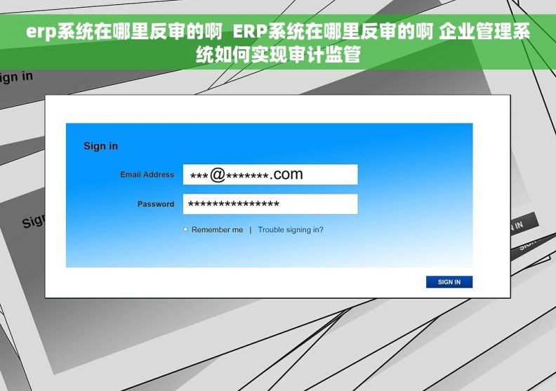 erp系统在哪里反审的啊  ERP系统在哪里反审的啊 企业管理系统如何实现审计监管