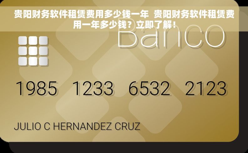 贵阳财务软件租赁费用多少钱一年  贵阳财务软件租赁费用一年多少钱？立即了解！