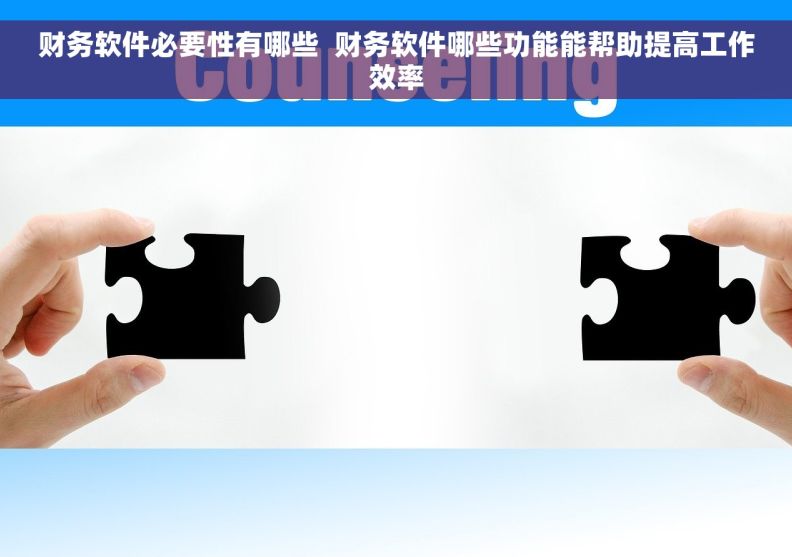 财务软件必要性有哪些  财务软件哪些功能能帮助提高工作效率