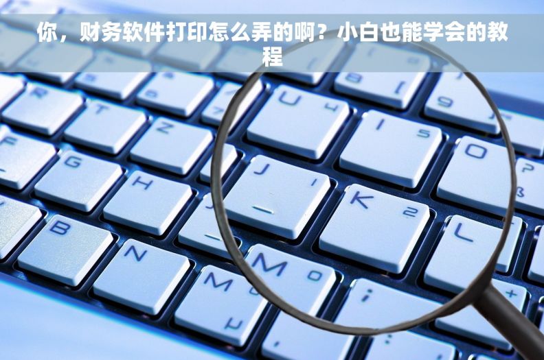 你，财务软件打印怎么弄的啊？小白也能学会的教程