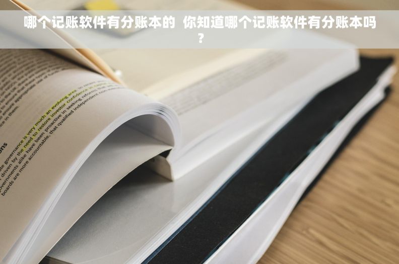 哪个记账软件有分账本的  你知道哪个记账软件有分账本吗？