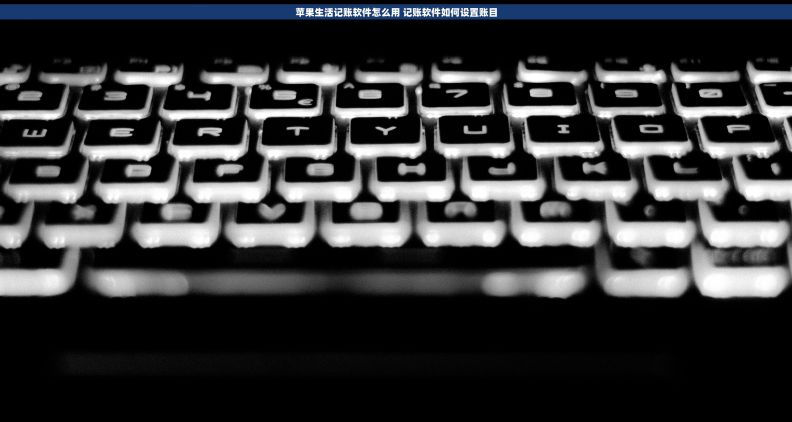 苹果生活记账软件怎么用 记账软件如何设置账目
