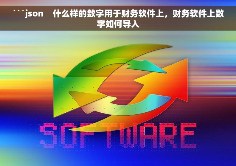 ```json    什么样的数字用于财务软件上，财务软件上数字如何导入