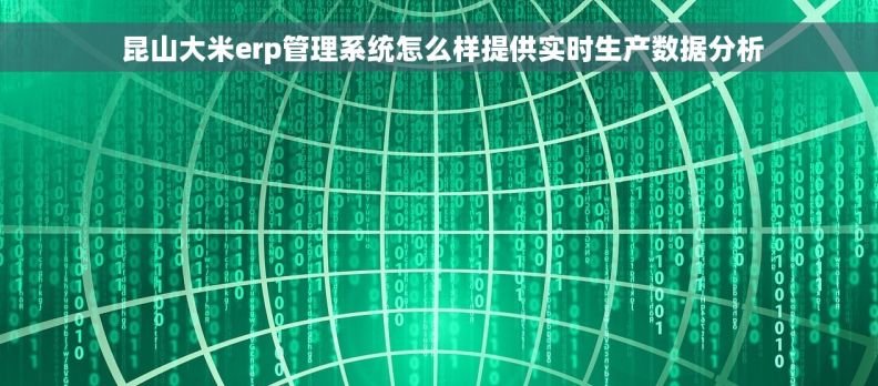  昆山大米erp管理系统怎么样提供实时生产数据分析