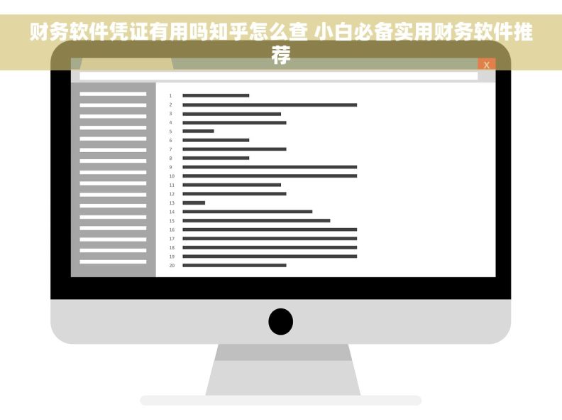 财务软件凭证有用吗知乎怎么查 小白必备实用财务软件推荐