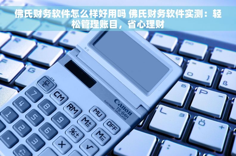 佛氏财务软件怎么样好用吗 佛氏财务软件实测：轻松管理账目，省心理财