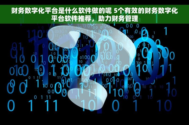 财务数字化平台是什么软件做的呢 5个有效的财务数字化平台软件推荐，助力财务管理