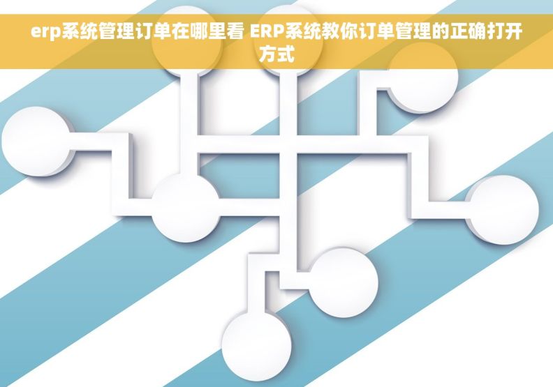 erp系统管理订单在哪里看 ERP系统教你订单管理的正确打开方式