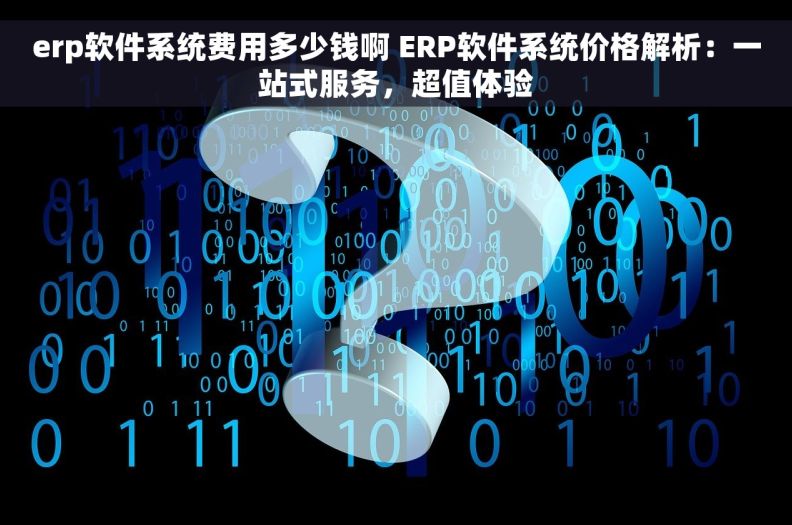 erp软件系统费用多少钱啊 ERP软件系统价格解析：一站式服务，超值体验
