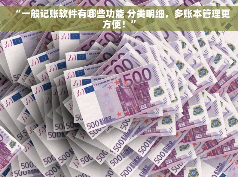 “一般记账软件有哪些功能 分类明细，多账本管理更方便！”