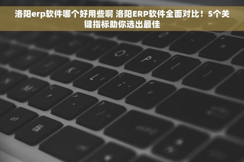 洛阳erp软件哪个好用些啊 洛阳ERP软件全面对比！5个关键指标助你选出最佳