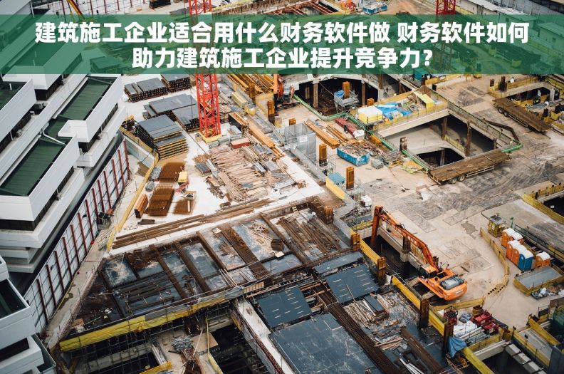 建筑施工企业适合用什么财务软件做 财务软件如何助力建筑施工企业提升竞争力？