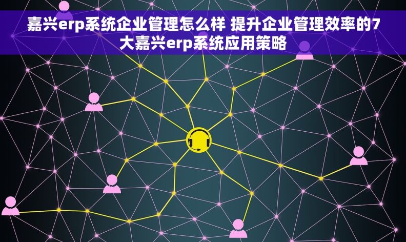嘉兴erp系统企业管理怎么样 提升企业管理效率的7大嘉兴erp系统应用策略