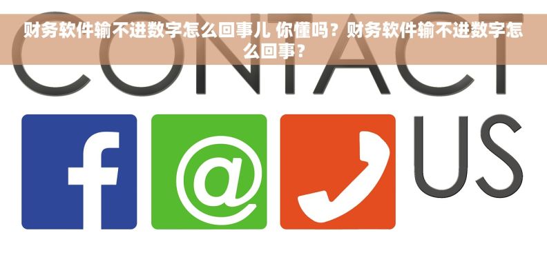 财务软件输不进数字怎么回事儿 你懂吗？财务软件输不进数字怎么回事？