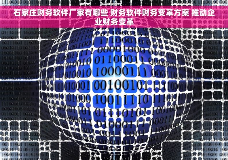 石家庄财务软件厂家有哪些 财务软件财务变革方案 推动企业财务变革