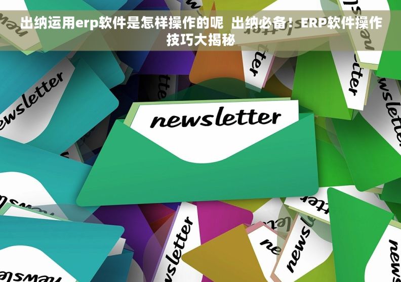 出纳运用erp软件是怎样操作的呢  出纳必备！ERP软件操作技巧大揭秘