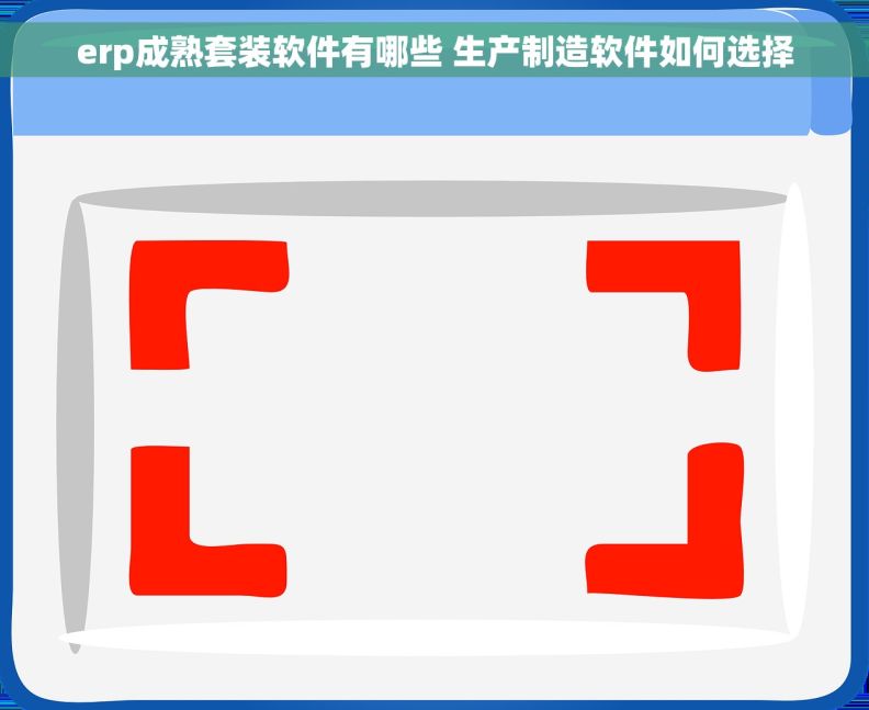 erp成熟套装软件有哪些 生产制造软件如何选择
