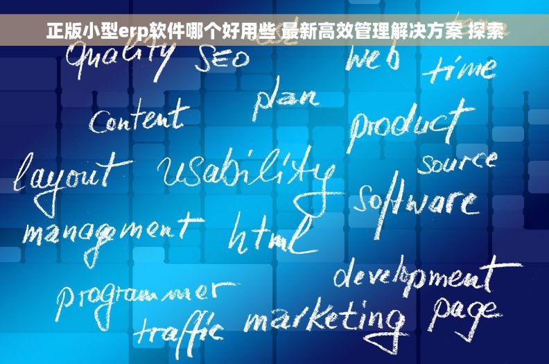 正版小型erp软件哪个好用些 最新高效管理解决方案 探索