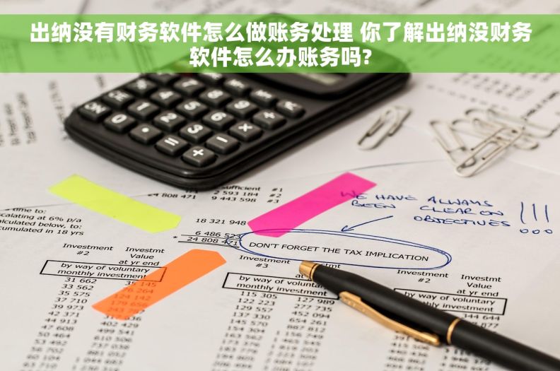 出纳没有财务软件怎么做账务处理 你了解出纳没财务软件怎么办账务吗?